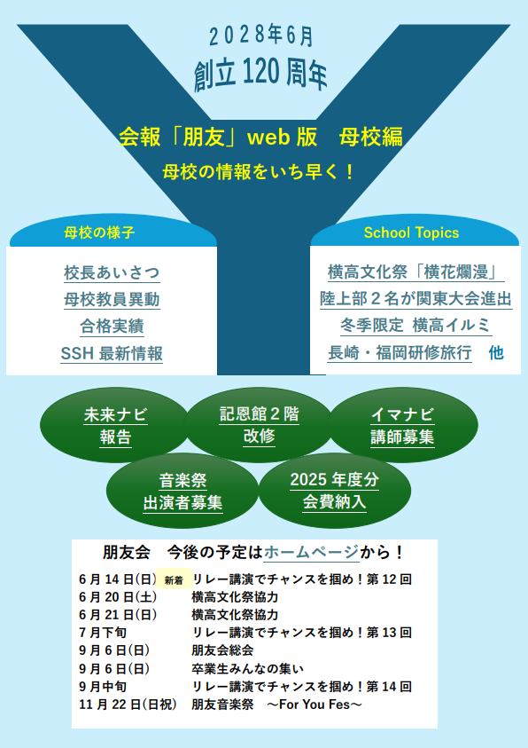 会報「朋友」母校編